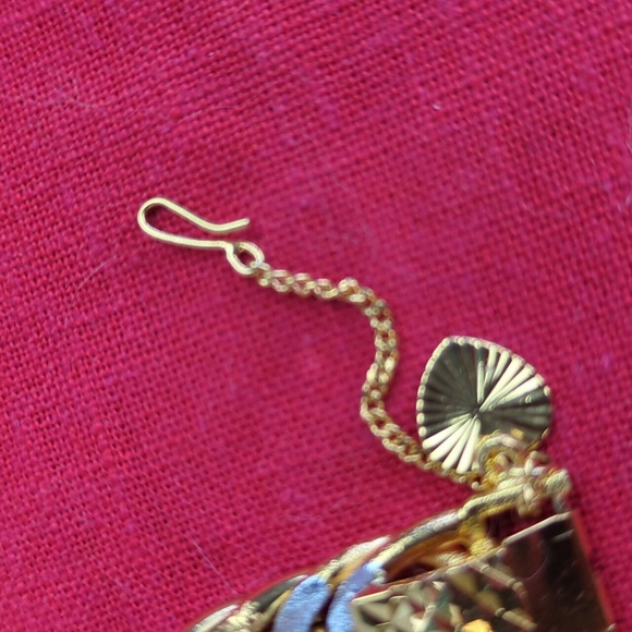 Cuban Style Bracelet Gold And Silver Tone - Picture 7 of 8